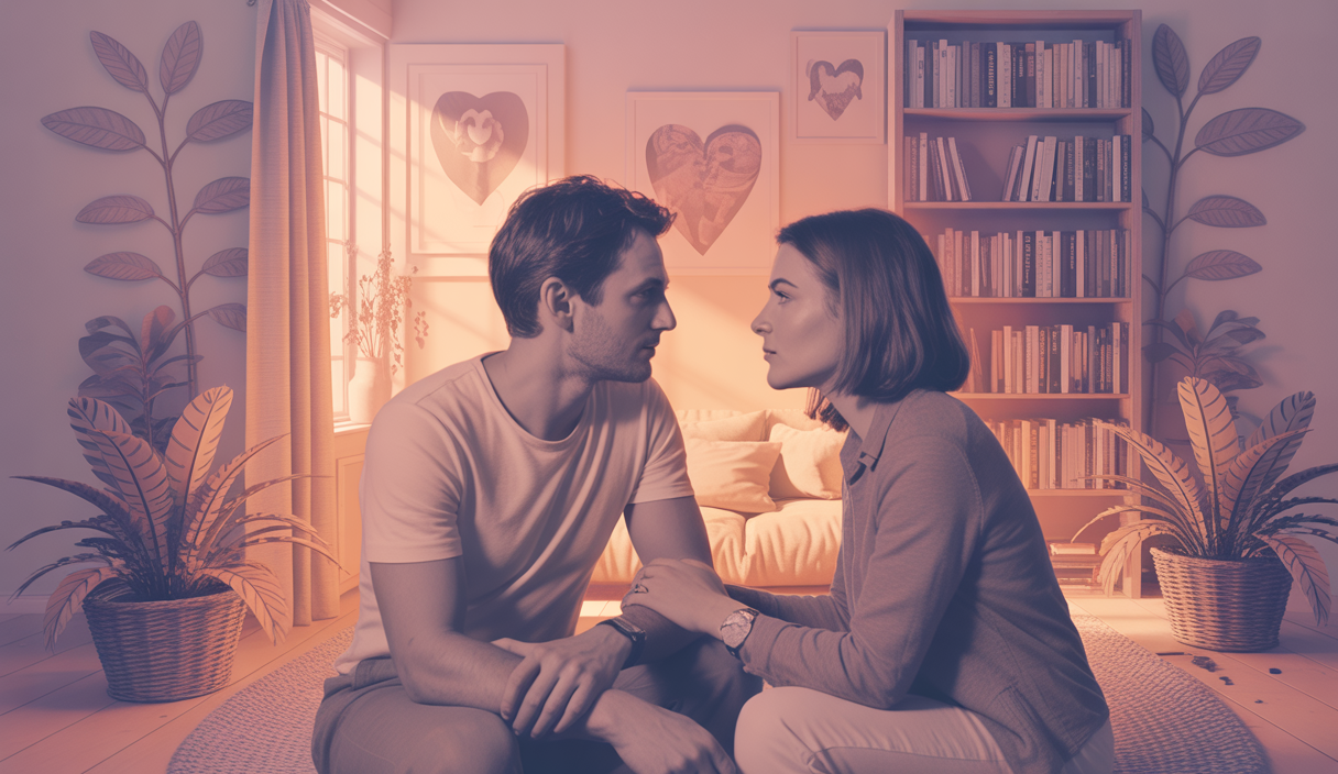 Image illustrant la croissance personnelle à travers les relations amoureuses