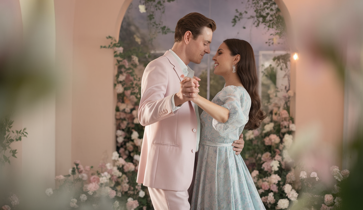 Deux personnes s'engagent dans une danse harmonieuse symbolisant l'équilibre des relations amoureuses.