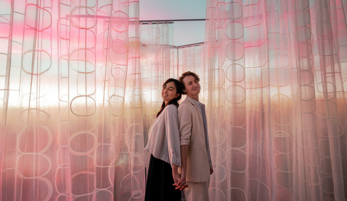 Illustration évocatrice de la sincérité et de la transparence dans les relations amoureuses