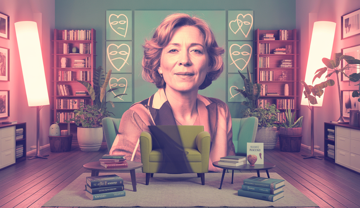 Une illustration captivante de Véronique Kohn, psychologue spécialisée en relations amoureuses.