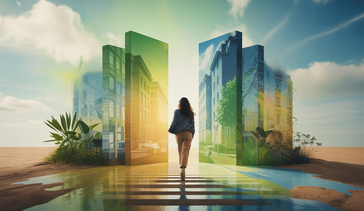 Illustration de la croissance personnelle face aux changements